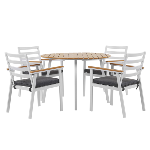 Gartenmöbel Set 4-Sitzer CAVOLI inkl. Kissen Metall Grau