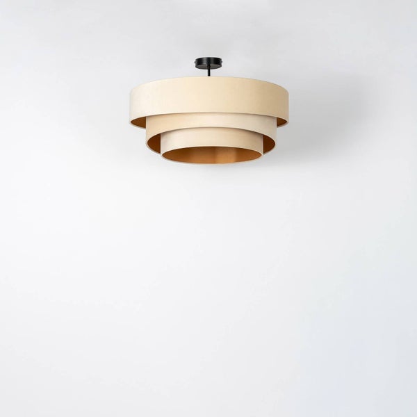 Lindby Deckenlampe Jusari (Modern) in Creme aus Textil (3 flammig, E27) - Deckenleuchte Lampe Wohnzimmerleuchte