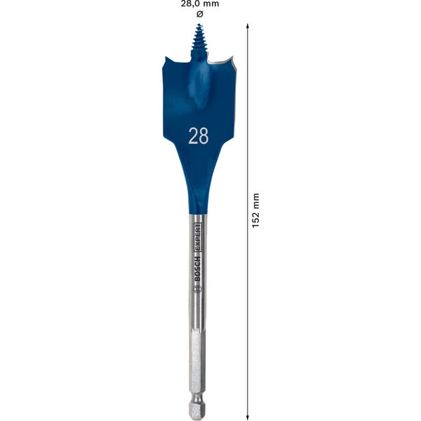 Bosch Expert Flachfräsbohrer mit 28 Millimeter Durchmesser