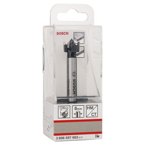 Bosch Logo Forstnerbohrer mit 16 Millimeter Durchmesser in Verpackung