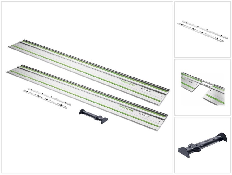 Festool FS 1400/2 Führungsschiene 1400 mm + FS/2-AW Abweiser + FSV/2 Verbindungsstück