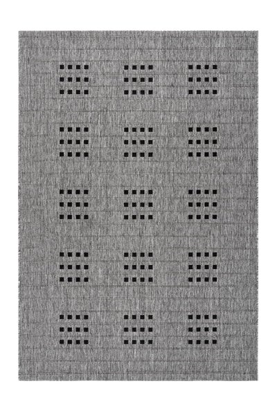 Flachflor Teppich Zelie Silber Modern 80 x 150 cm