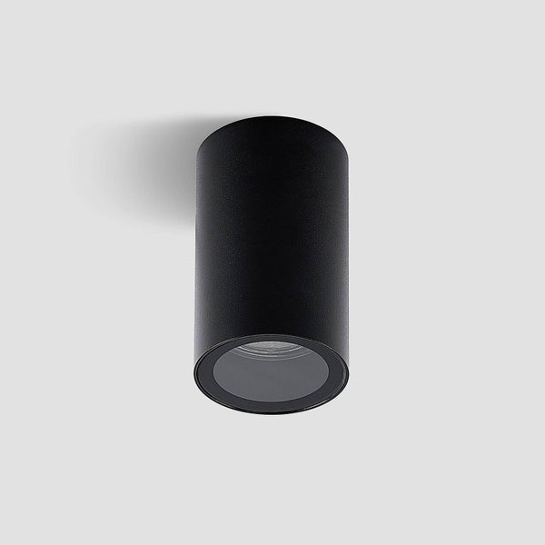 Schwarze Deckenleuchte im Zylinderdesign