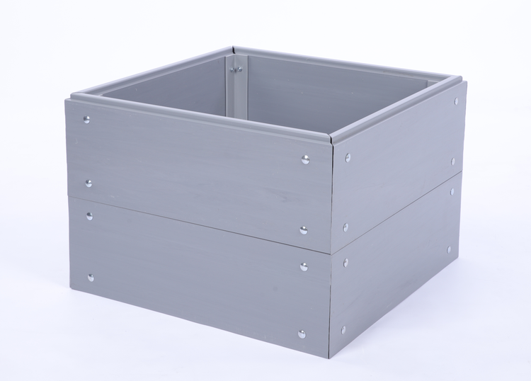 Hochbeete Growline Plast HxBxT 41x45x45 cm 2 Ebenen Kunststoff Grau