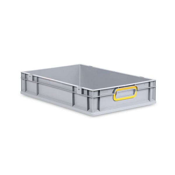 PROREGAL Eurobox Nextgen Color HxBxT 12 x 40 x 60 cm 23 Liter Griffe Gelb Geschlossen Glatter Boden Eurobehälter Transportbox