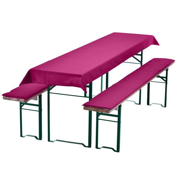 NYVI Bierbankauflagen Set 240x70cm Uni Beere