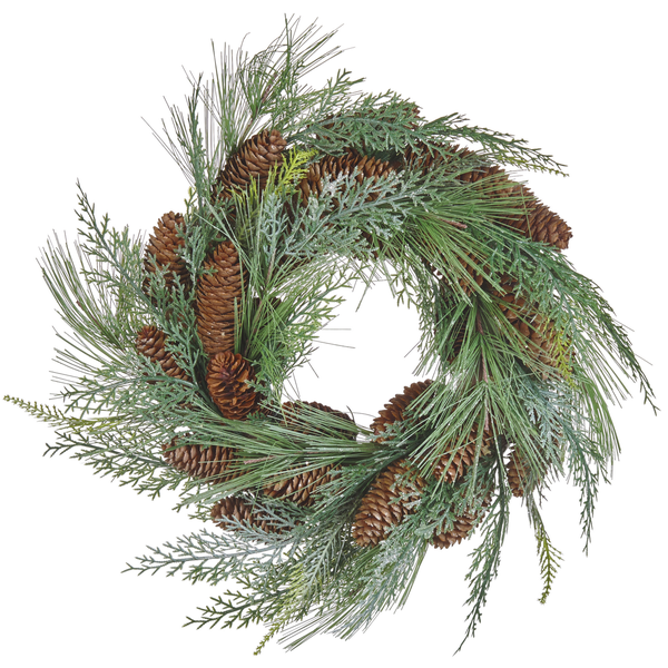 Dekokranz grün mit Zapfen ⌀ 34 cm ASTURIA