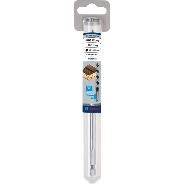 Bosch PRO Wood Holzschlangenbohrer 8 x 95 x 160 mm - 2608585696