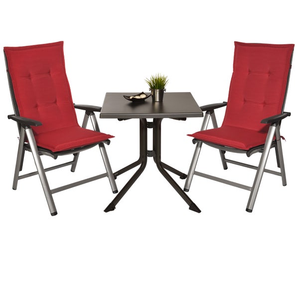 Beautissu Loft HL Hochlehner 120x50x6cm Rot (4tlg)
