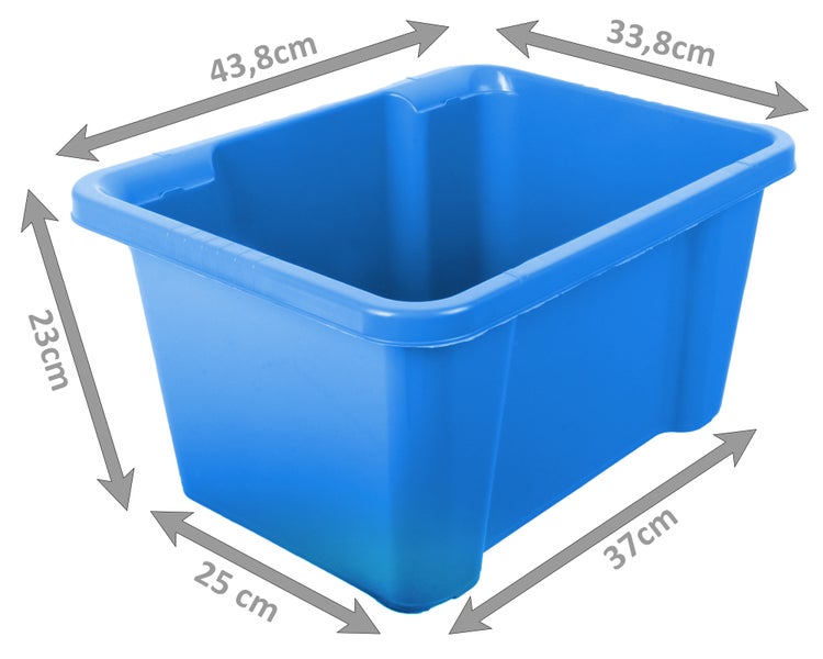 Ondis24 Dreh- und Stapelbox Aufbewahrungsbehälter H blau