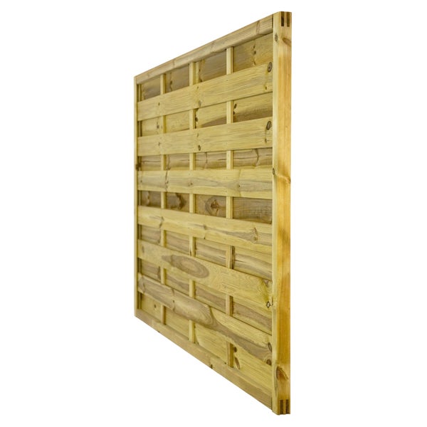 Holzzaun-Element mit geflochtenem Design