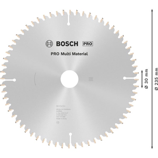 Bosch Pro Sägeblatt mit einem Durchmesser von 235 mm