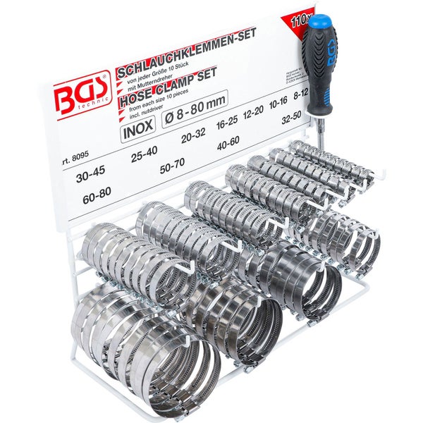 Schlauchklemmenset mit Schraubendreher von BGS technic
