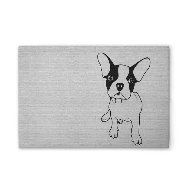 Fußmatte mit französischem Bulldoggenmotiv