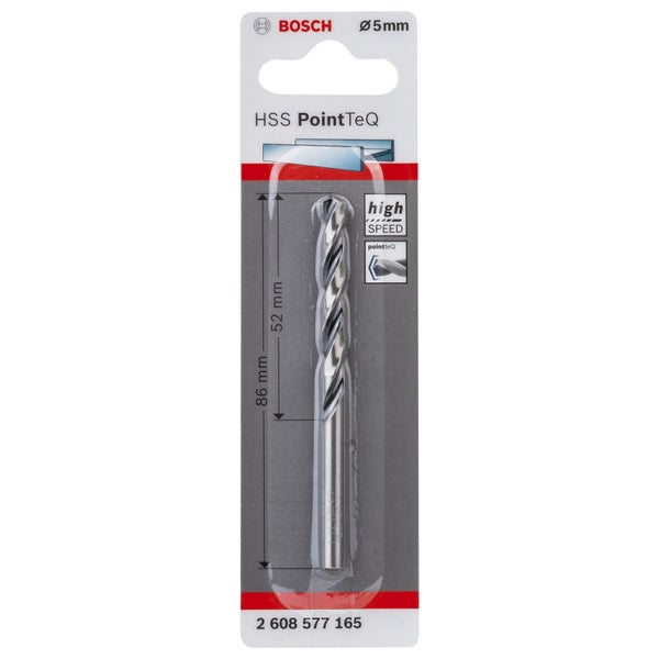 Bosch Logo 5 Millimeter HSS PointTeQ Bohrer Verpackung