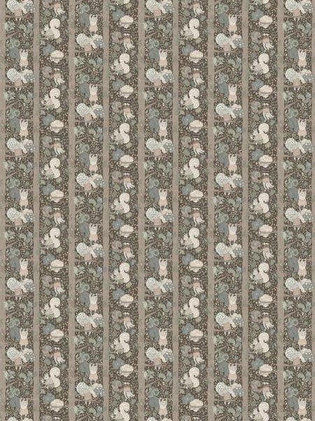 Tapetenrolle mit Tiermotiven und Baummuster