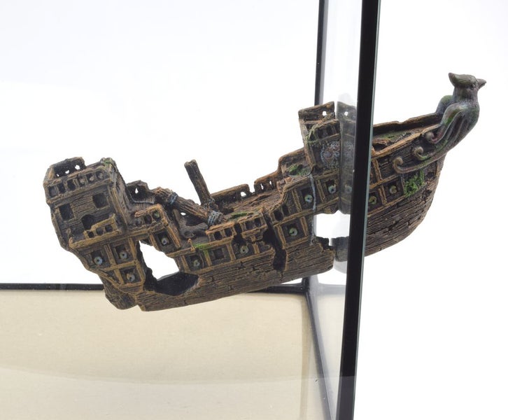 Aquarium Deko Schiff Magnetisch Boot Wrack 2-teilig Schiffswrack Segelschiff