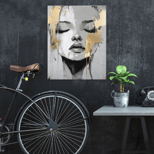 Leinwandbild Abstrakt Frau Modern Bilder Wohnzimmer 60X40 cm