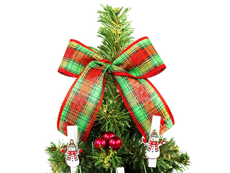 Geschmückter künstlicher Weihnachtsbaum mit 26 Ornamenten TINY 7 im Topf 25 cm