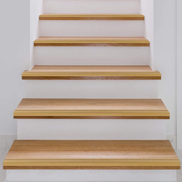 FLOORDIREKT Stufenkantenprofil Glory - Vorgebohrt - L-Form - Gold - 3,6 x 1,7 x 100 cm