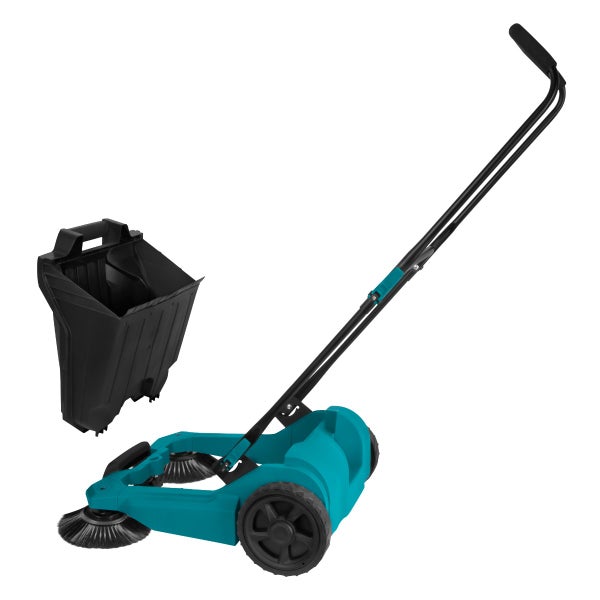VONROC Kehrmaschine manuell - Bodenreinigungsmaschine für Draußen - 65cm Kehrbreite, 18 Liter Behälter, 2600m2 pro Stunde - Ideale Laubkehrmaschine für Zuhause