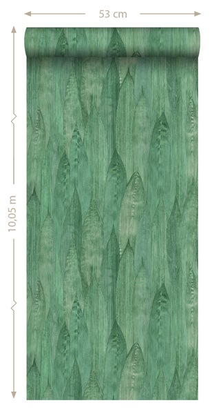 Tapetenrolle mit Blattmuster, 53 cm breit und 10,05 m lang