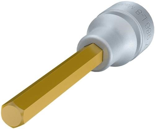 Hazet Steckschlüsseleinsatz 986L-8 1/2 Innen-6-kant SW 8 mm L 100 mm - 986L-8