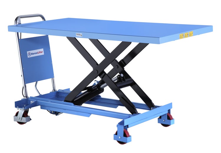 Scherenhubwagen mit einer Traglast von 500 Kilogramm