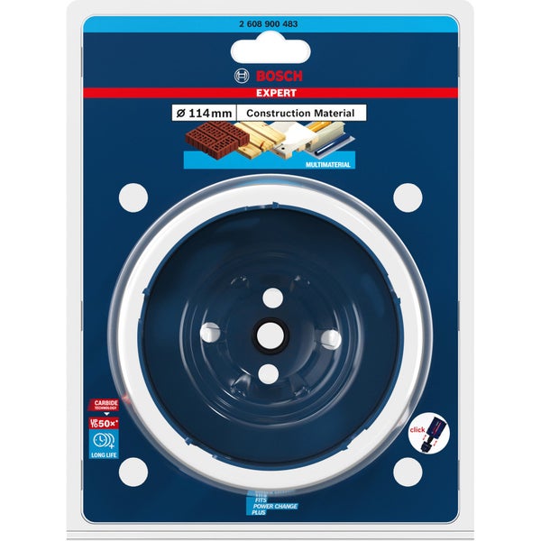 Bosch Expert Lochsäge mit 114 mm Durchmesser für Baumaterialien