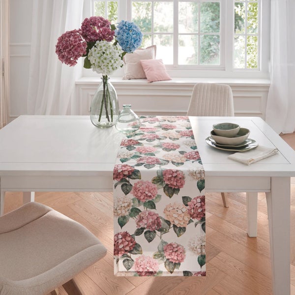 FRANK FLECHTWAREN|Kunstblume Rosa Hortensie, Ø 20 x 70 cm, KUNSTSTOFF, METALL