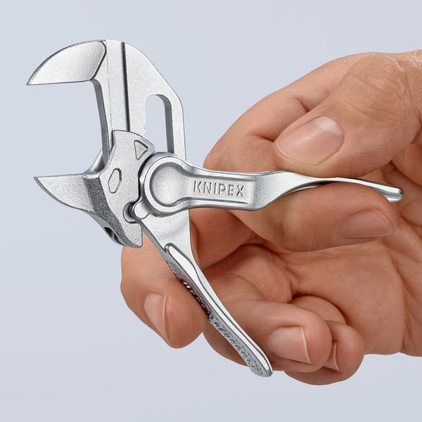 Knipex Zangenschlüssel XS verchromt, aufgeprägte, raue Oberfläche 100 mm - 8604100BK