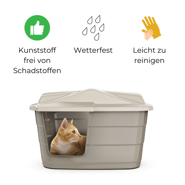 Hundehütte Katzenhütte Hunde Katzen Höhle Haus Bett Tier Korb Indoor Outdoor Wetterfest Kunststoff Drinnen Draußen