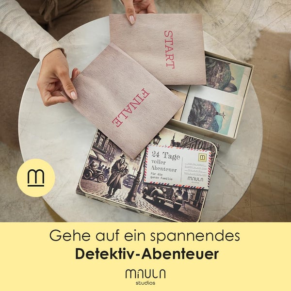 Rätsel Adventskalender 2024 - Detektiv Spiel Adventskalender - 24 Spannende Rätsel - Krimi Adventskalender mit 24 Umschlägen - Escape Adventskalender Spanndender Adventskalender AC004