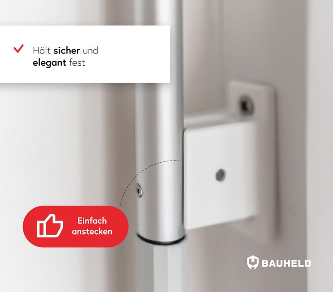 Detailaufnahme einer Halterung an der Wand