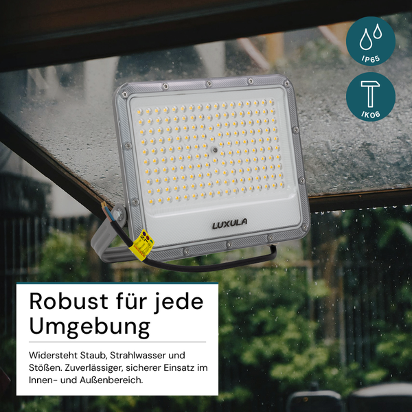 Luxula LED-Strahler für den Außenbereich, mit Schutzart IP65 und IK06