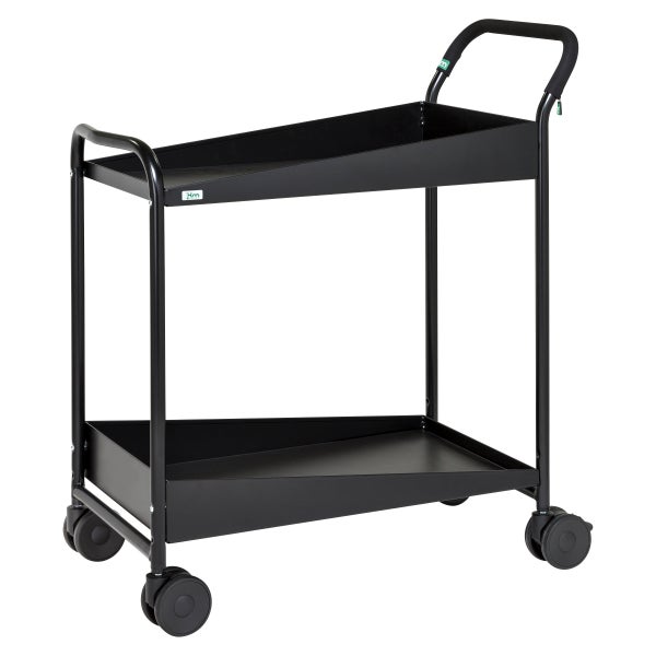 Kongamek Tischwagen Kongadesign 690x435mm Ladefläche in schwarz mit Rand und Bremse
