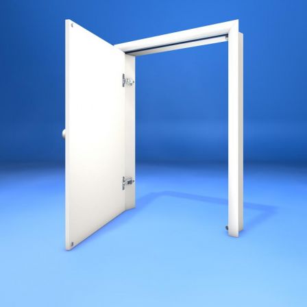 Geöffnete Innentür mit Türrahmen