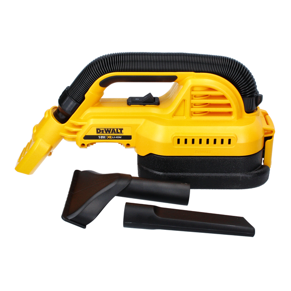 DeWalt 18 Volt Akku-Handsauger mit integriertem Saugschlauch und zwei Düsenaufsätzen