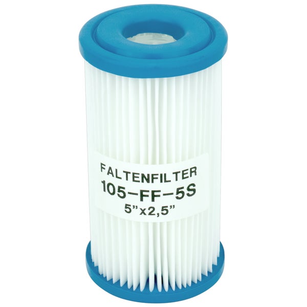 Faltenfilter 105-FF-5S für Wasserfilter, 5 Zoll mal 2,5 Zoll