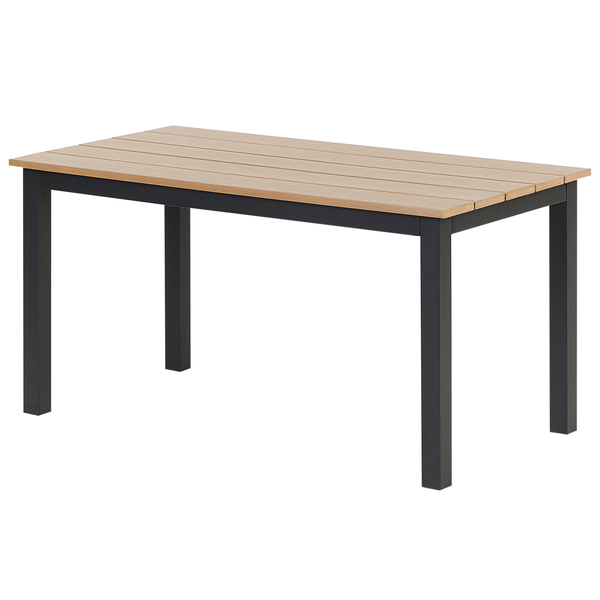 Gartentisch MESSINA 100 cm 52 cm Schwarz