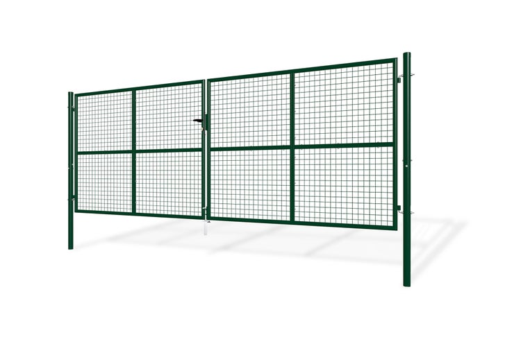 Doppeltor mit Maschendrahtfüllung