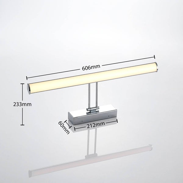Lindby LED Wandleuchte, Wandlampe Bad Sanya (spritzwassergeschützt (Modern) in Chrom aus Metall (1 flammig ) - Wandleuchten Spiegelleuchte Badezimmer Wandbeleuchtung Badezimmerleuchte