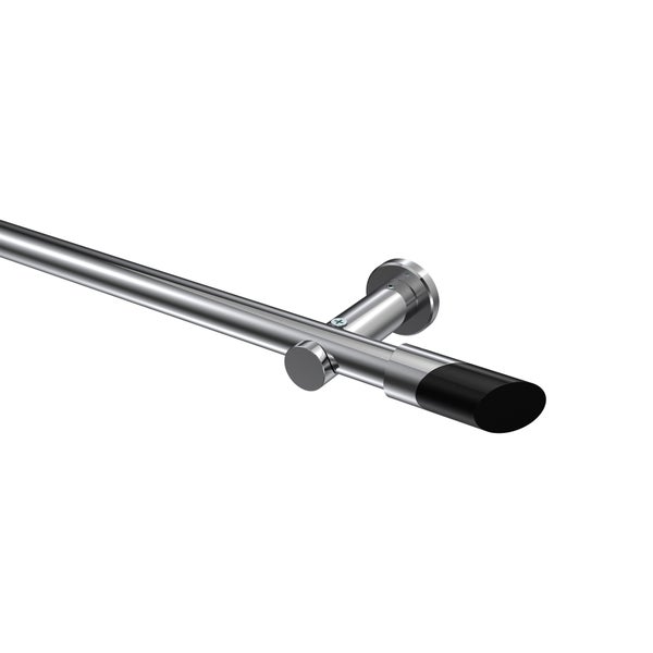 Gardinenstange mit Endstück und Halterung