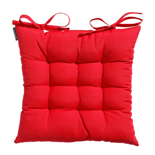 Sitzkissen Tuscany Panama rot - Ca. 46x46 cm - 4er-Set