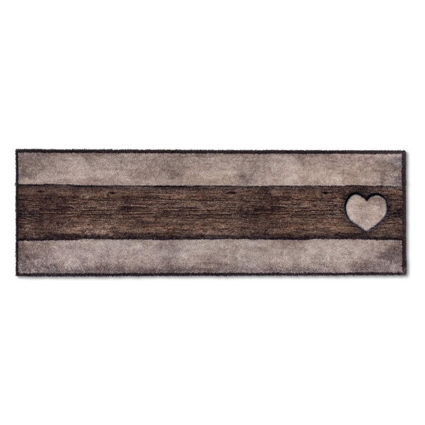 Fußmatte mit Streifenmuster und Herz