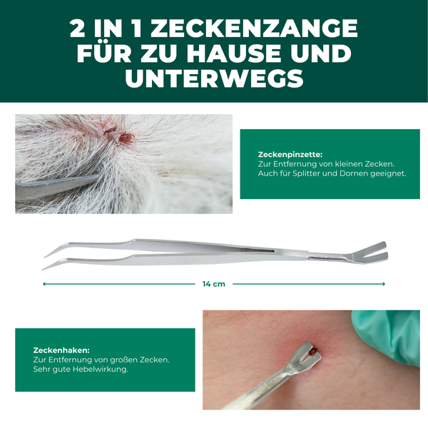 Anleitung zur Zeckenentfernung mit Zeckenzange