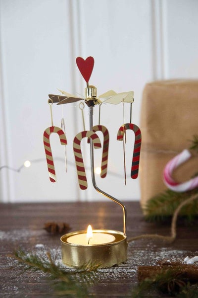 Candy Cane Teelichtkarussell - Pluto Design