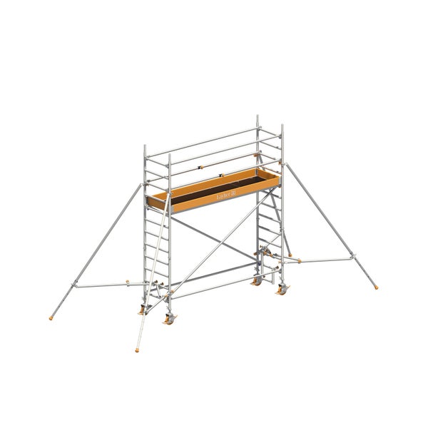 Fahrgerüst mit Leiteraufstieg und Arbeitsplattform