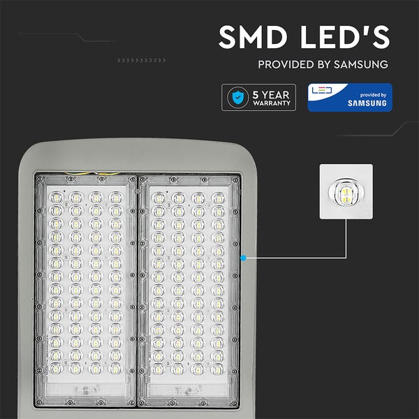 LED-Strahler mit SMD-LEDs von Samsung und fünf Jahren Garantie.