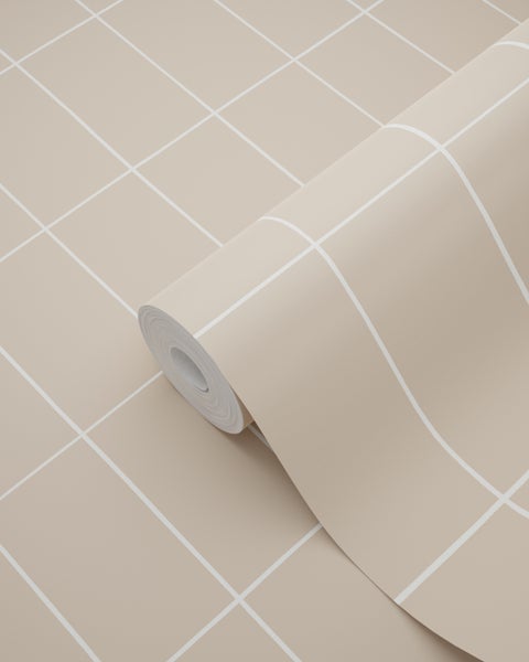 Tapetenrolle mit grafischem Karomuster